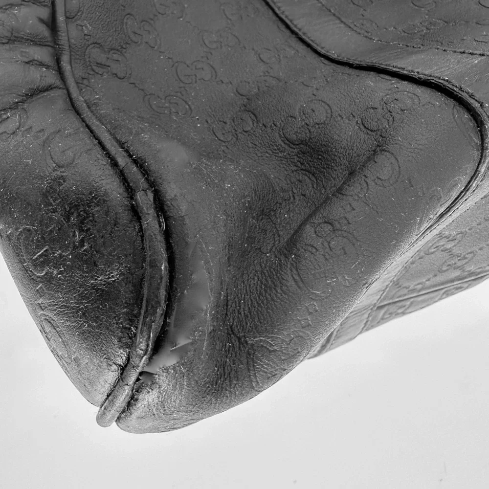 Gucci Black Embossed Tote Bag - Picture 7 of 10